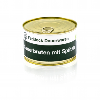Canned ready meal, Sauerbraten with Spaetzle, 400g